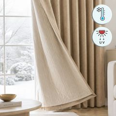 뷰하우스 더블레이어 패딩 누빔 방한 방풍 커튼